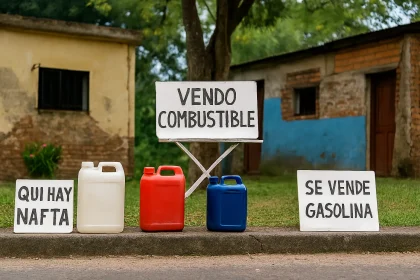 Illegal gasoline sales in Melo: 100,000 liters stored in homes